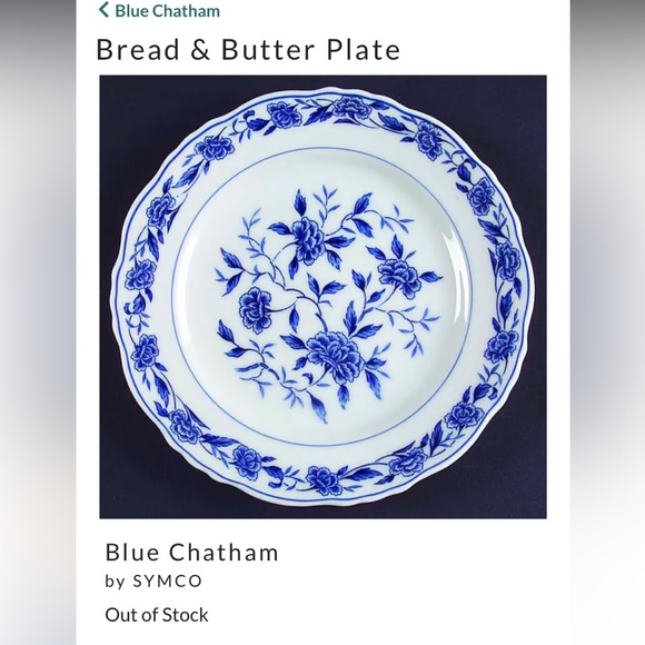 Vintage Blue Chatham Bread & Butter plate - Picture 1 of 5